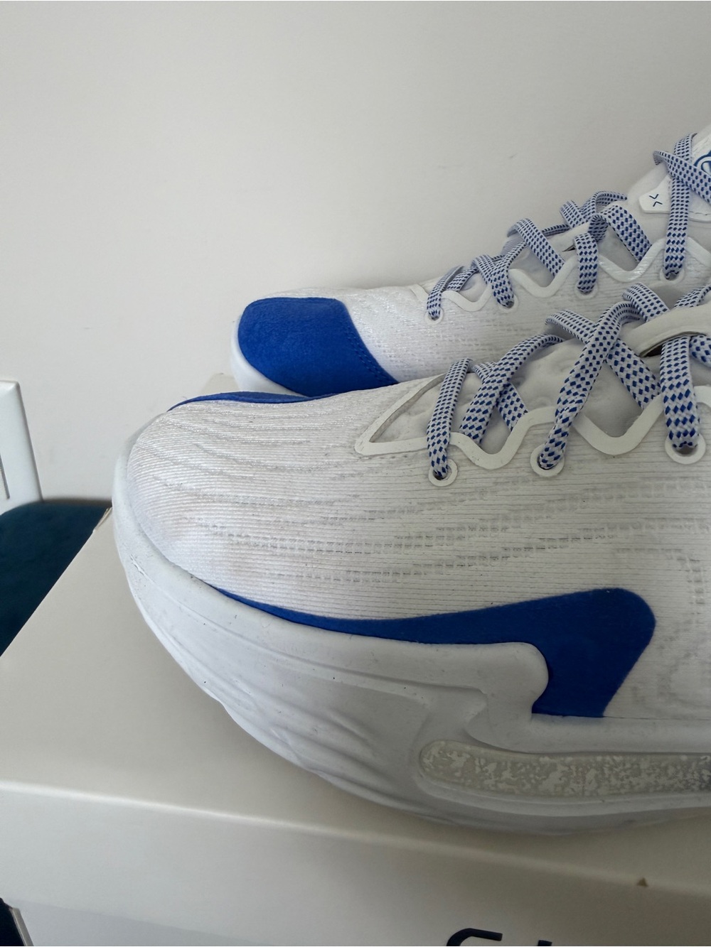 Under Armour Curry 12 Team Basketball Shoes White Blue Men’s Size 10 - Picture 10 of 10